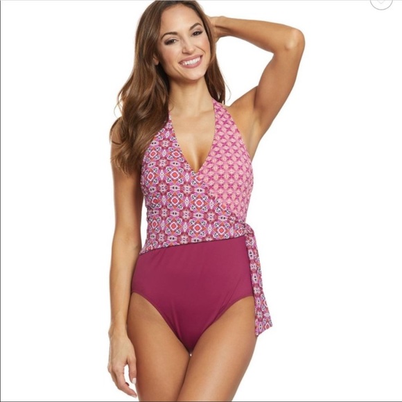 Ralph Lauren Other - NEW Pink Tile Print One Piece Swimsuit Ralph Lauren